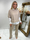 Faux fur jumper