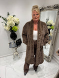 Long faux fur coat