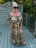 Leopard ruffle dress