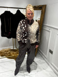Brown Bambi double zip jumper