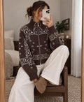 BANDANA zip cardigan
