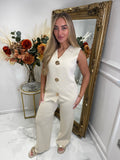 GOLD SEASHELL knitted trouser set