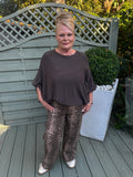 Brown wide leg Bambi jeans
