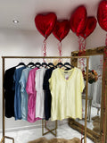 Satin v neck top