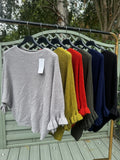 Soft frill sleeve jumper