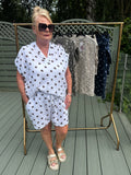 Polka dot cheesecloth short set