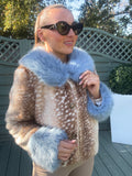 BAMBI faux fur blue jacket