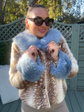BAMBI faux fur blue jacket