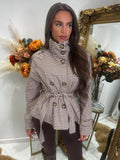 Tan check lightweight jacket