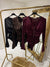 Ruched gold button bodysuit