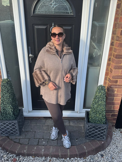 Faux fur NATALIE cardigan