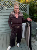 Bambi FAUX FUR COLLAR cardigan