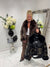 PVC faux fur biker jacket