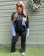 Denim diamanté sweatshirt