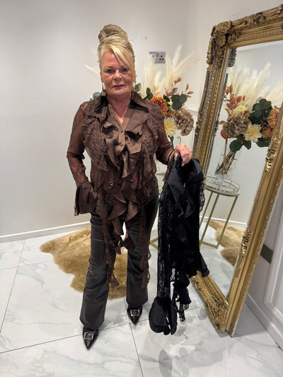 Lace ruffle shirt