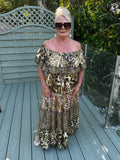 Leopard ruffle dress