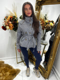Navy check lightweight jacket