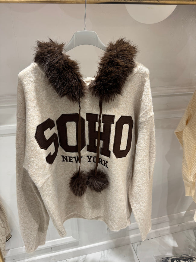 SOHO faux fur jumper