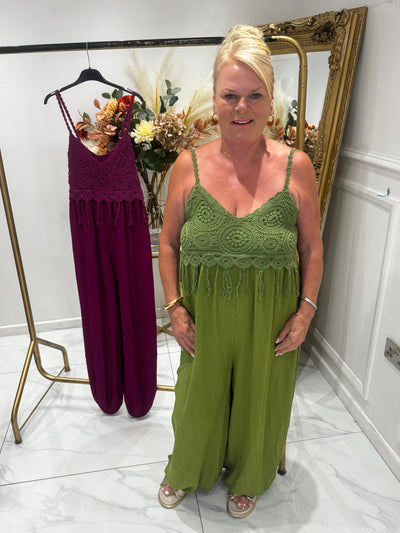 Crochet CUFF LEG JUMPSUIT