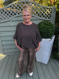 Brown wide leg Bambi jeans