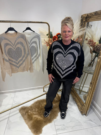 SPARKLE heart jumper