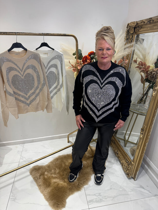 SPARKLE heart jumper