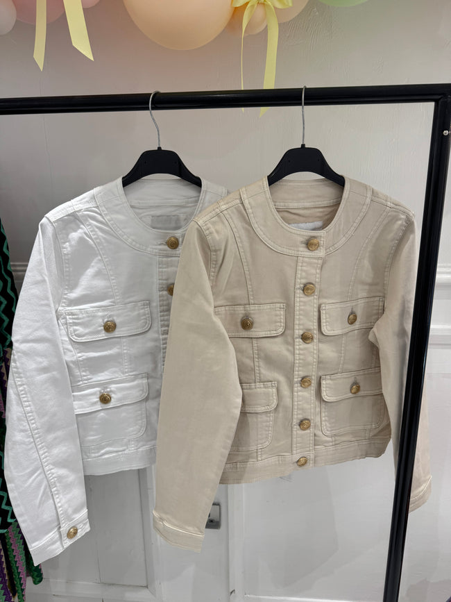 Gold button “GABRIELLE” jacket