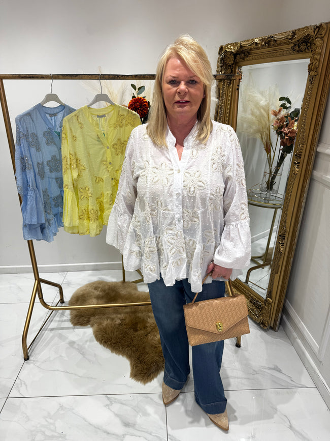 Sequin “DAISY” top