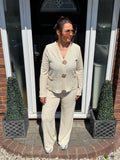Gold button “FLORENCE” trouser set