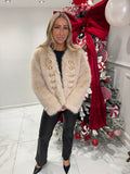 Beige faux fur CINDERELLA jacket