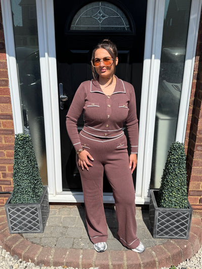 MARIE  cardigan and trouser set