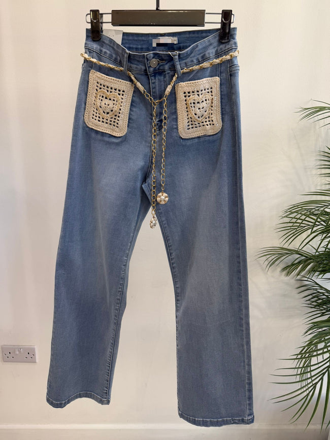 Petite cross HEART jeans