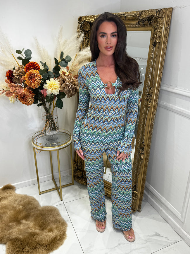 Zig zag BUCKLE jumpsuit
