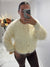 Fluffy gold button cardigans