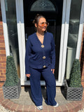 Gold button “FLORENCE” trouser set