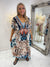 Long printed kaftan