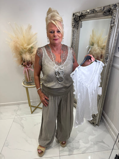 Silk lace vests
