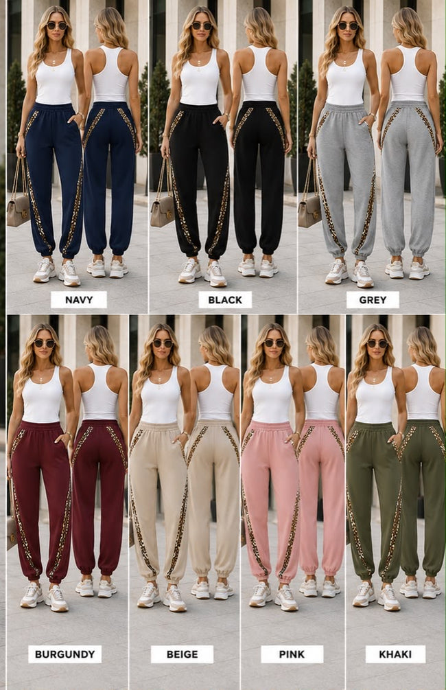 Leopard print joggers