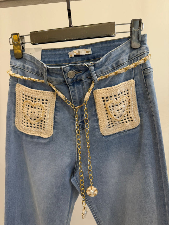 Petite cross HEART jeans