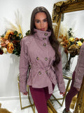 Wine check lightweight jacket