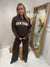 Beige NEW YORK zip tracksuit
