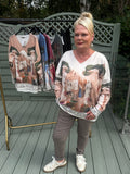 SANTORINA v neck top