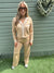 Tan striped “EMILY” set