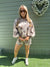 Leopard print zip short set