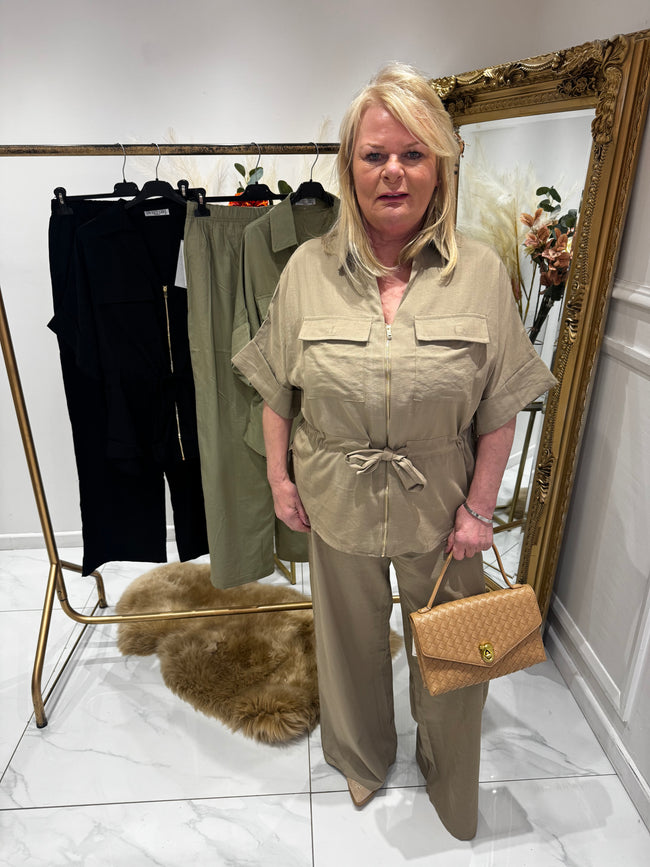 Tie up “SAPPHIRE” Trouser set