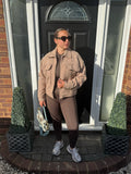 Tan Boucle 2 pocket jacket