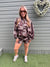Leopard print zip short set