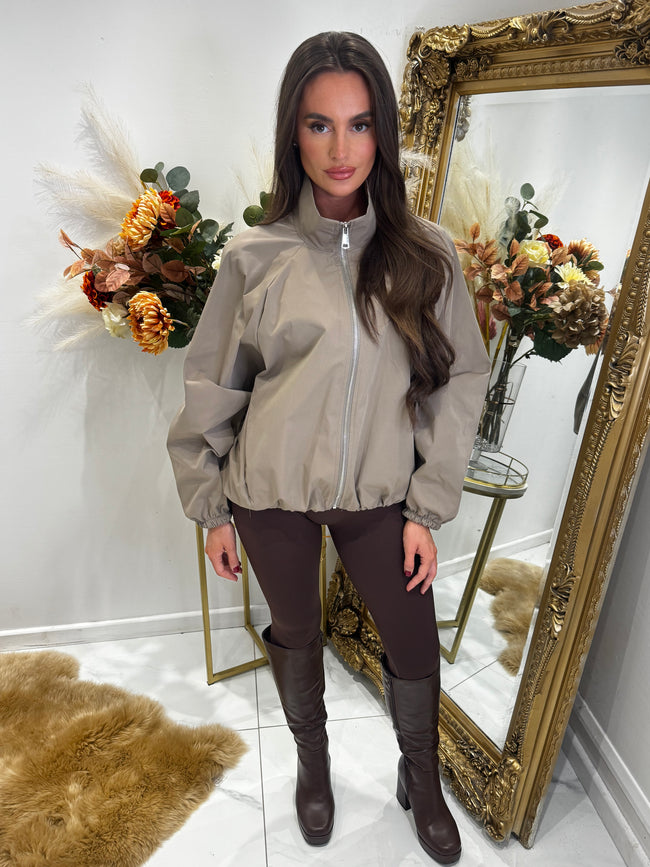 Plain lightweight zip jacket