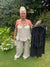Crinkle halter neck trouser set