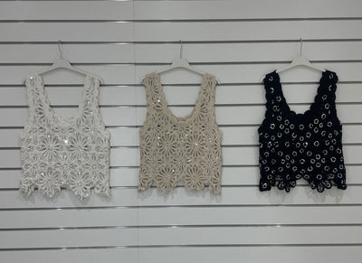 Crochet SEQUIN vest